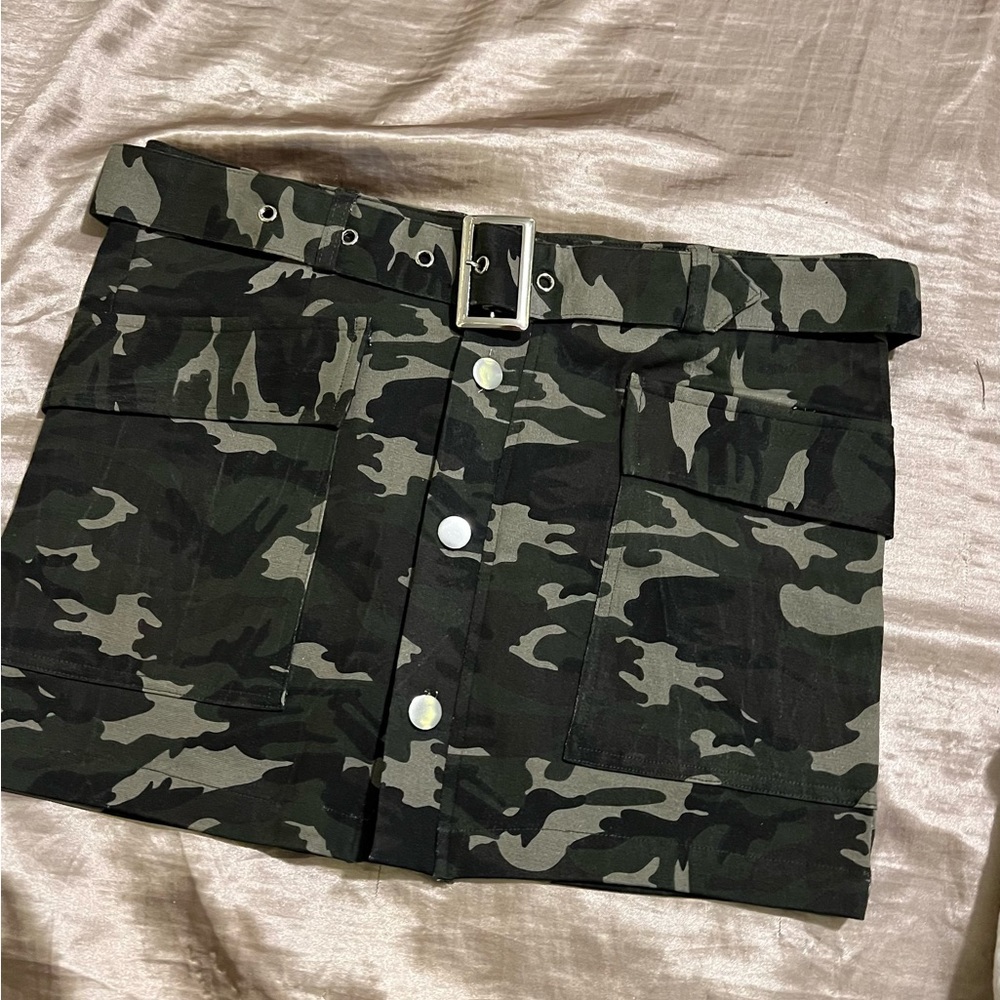 Micro Mini Camo Skirt